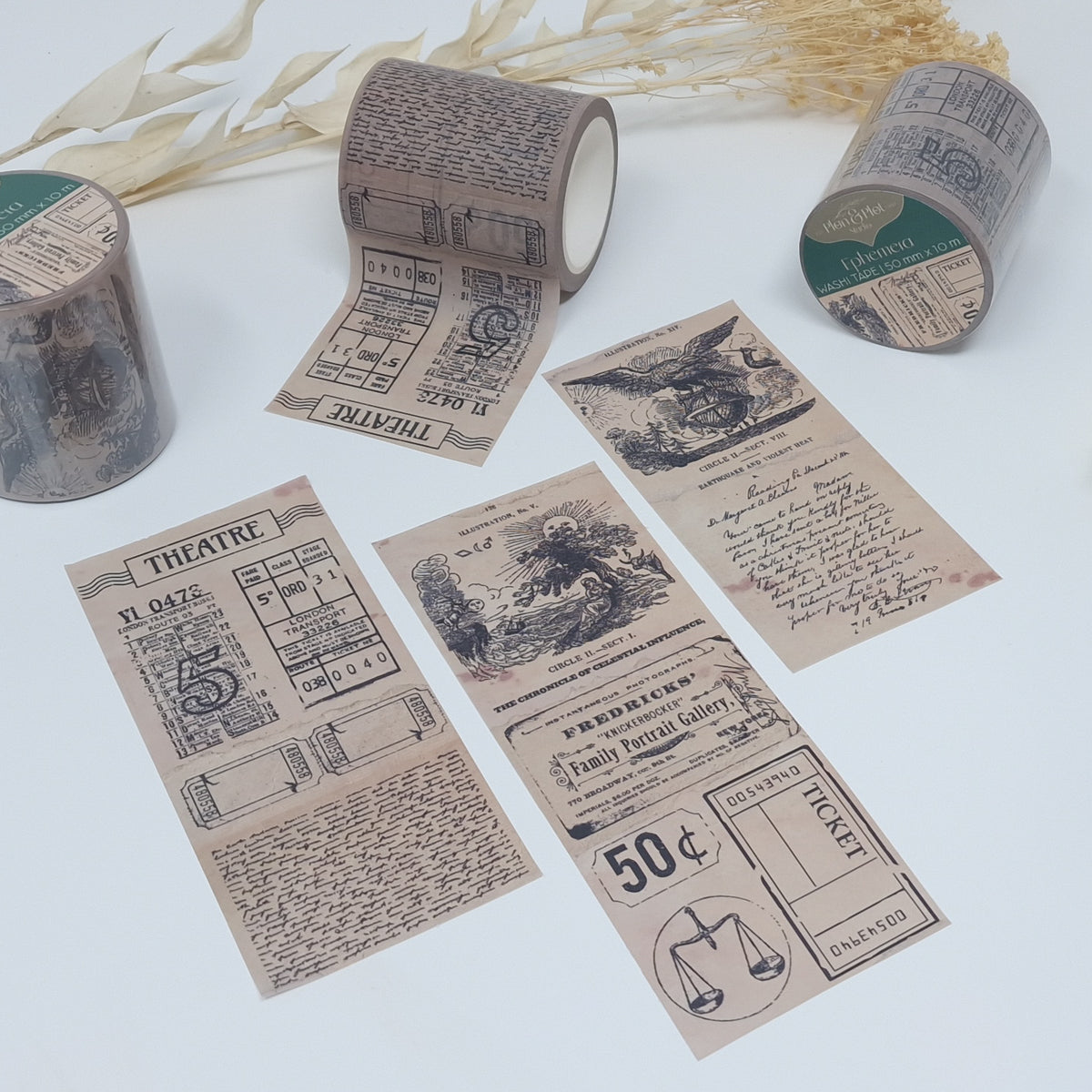 Ephemera Wide Washi Tape Roll (10m long) Plan and Plot Studio