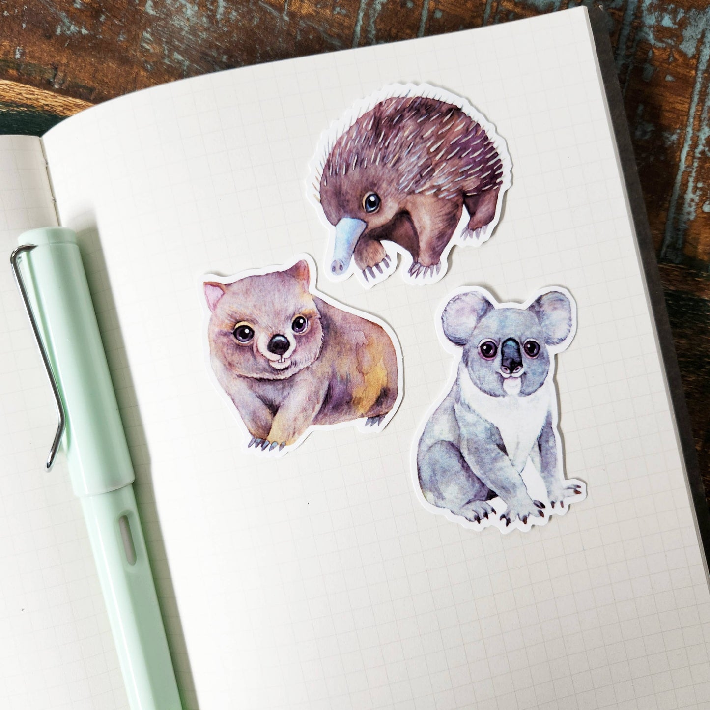 Australian Animals Vinyl Sticker Pack – 21 pcs-Rachel The Turtle Journal