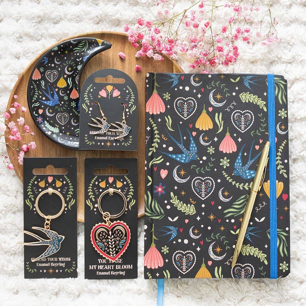 Midnight Bloom Print A5 Notebook - Lined (200 pages)