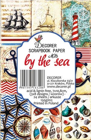 By The Sea - MINI Scrapbook Paper - from Poland
