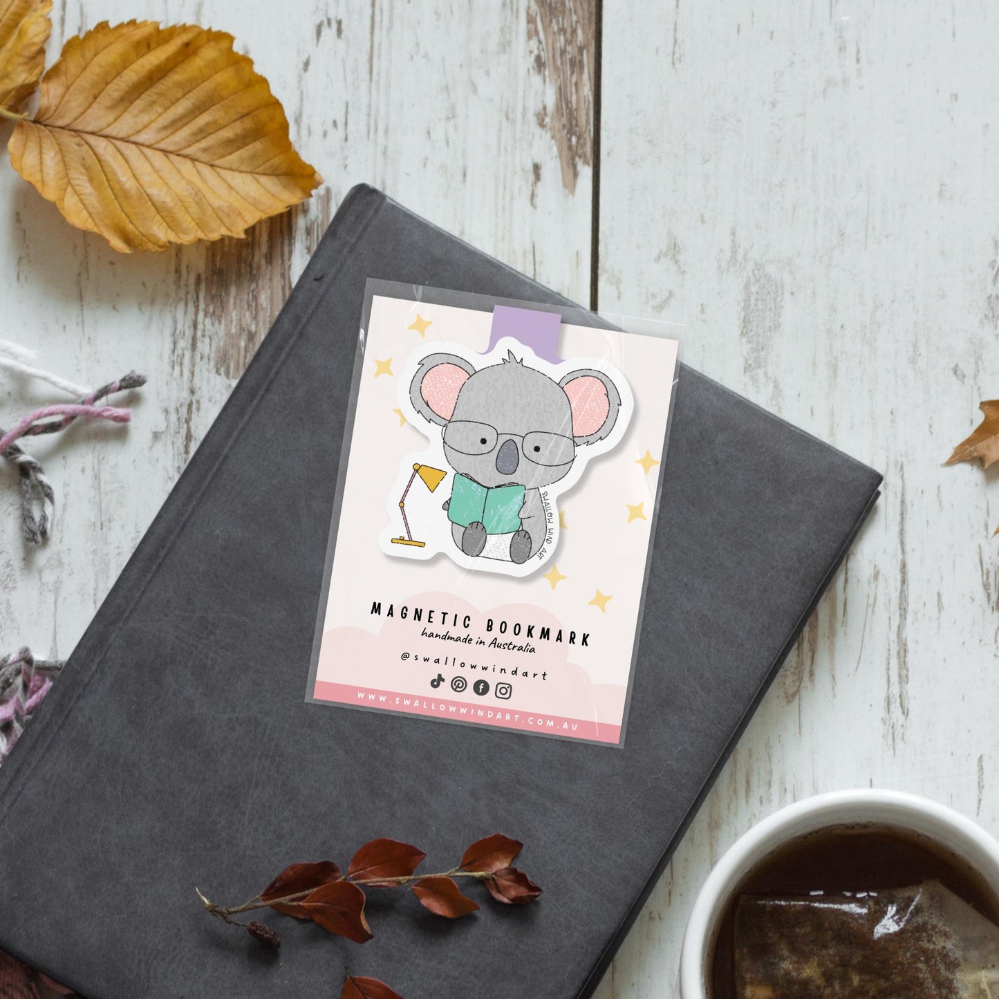 Magnetic Bookmark - Koala Study Buddy (1 piece) Swallow Wind Art