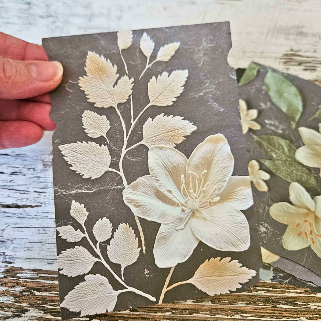 A6 Floral Close Up Patterned Ephemera (10 pack)