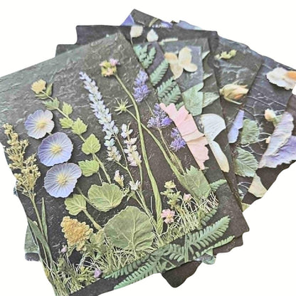 A6 Floral Close Up Patterned Ephemera (10 pack)-A5 Petaled Pearls Patterned Paper Pack (8 sheets) - The Turtle Journal Vintage Inspired Journaling-Rachel The Turtle Journal