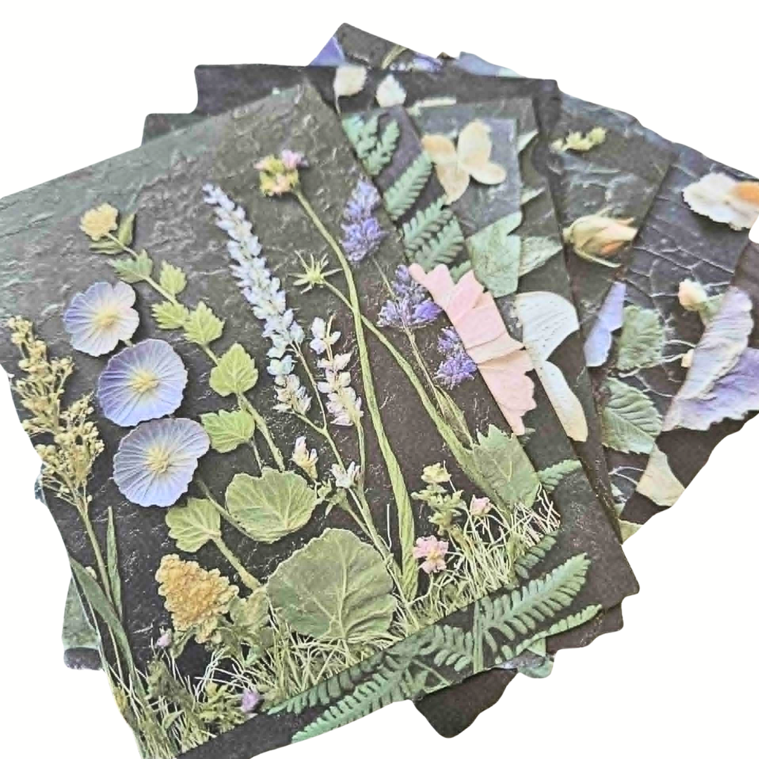 A6 Floral Close Up Patterned Ephemera (10 pack)