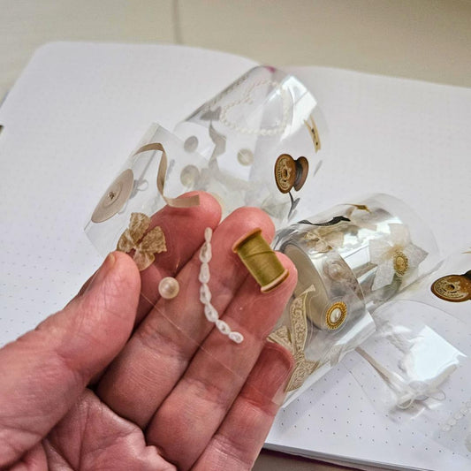 Haberdashery PET Sticker Tape (2m)-Haberdashery PET Sticker Tape (2m) Sewing room nostalgia-Rachel The Turtle Journal