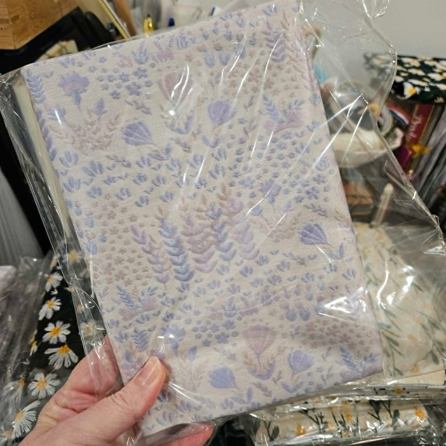 A5 Embroidered Fabric Journal Notebook Cover (1 piece)
