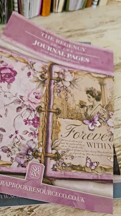 "The Regency Lilac Lace" Junk Journal Kit - Scrapbook Resource Co (Make 30 Pages+)
