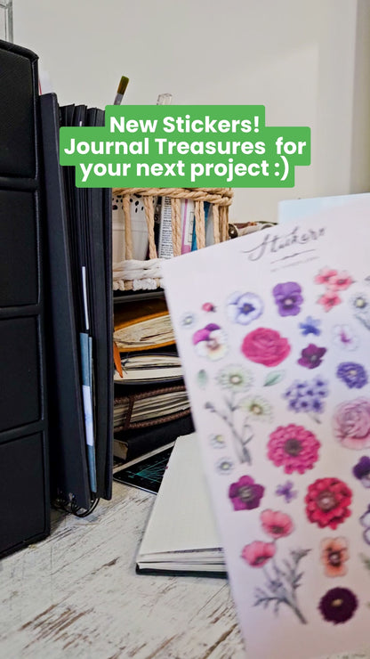 Garden Lovers Sticker Sheet Set - Typoflora (1 sheet)