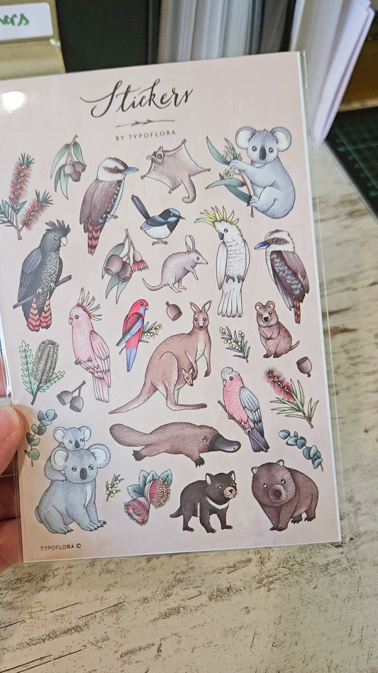 Natives Friends Sticker Set - Typoflora (1 sheet)
