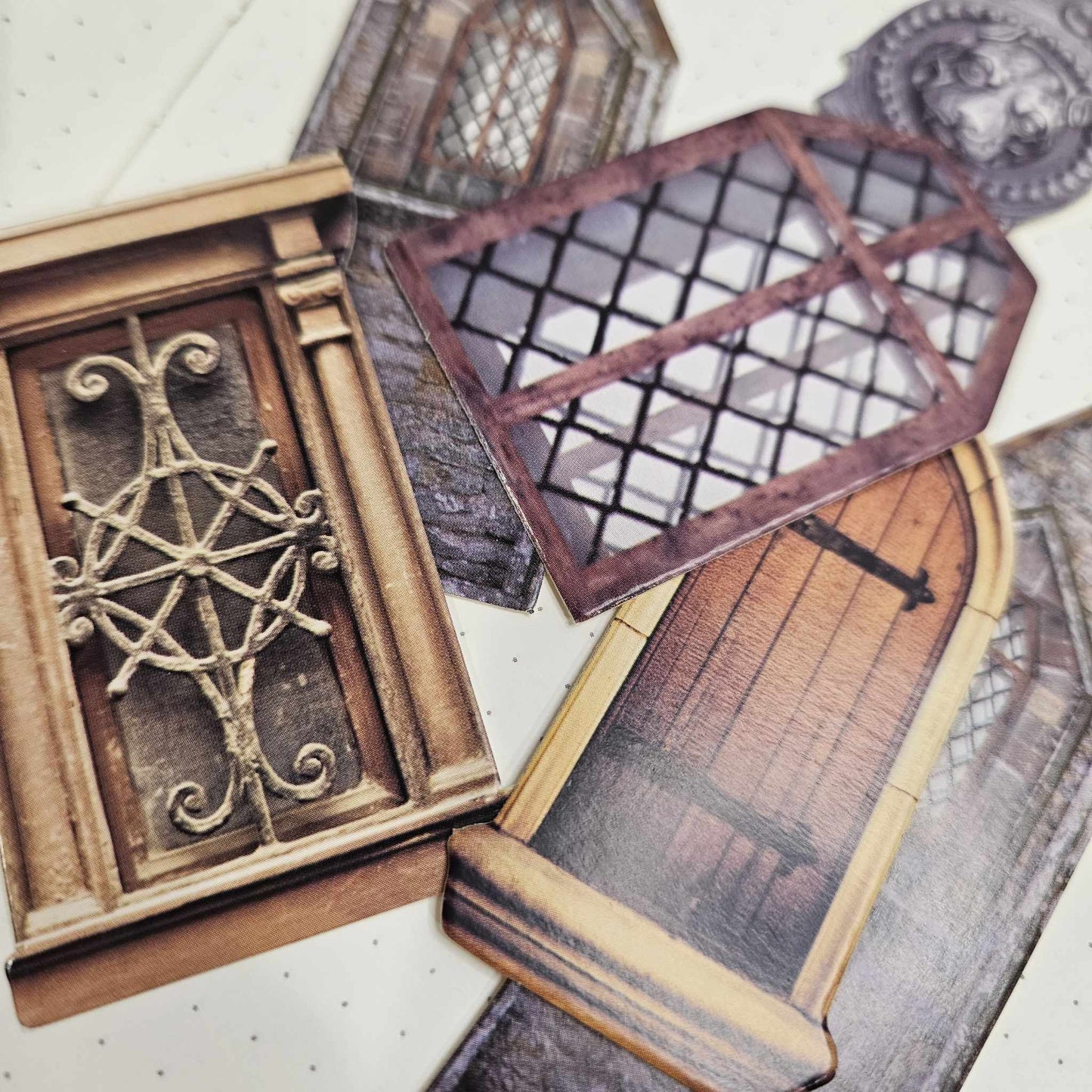 Antique-Style Door Diecuts - 10 pieces - Rachel The Turtle Journal - Castle (10 pieces) - -