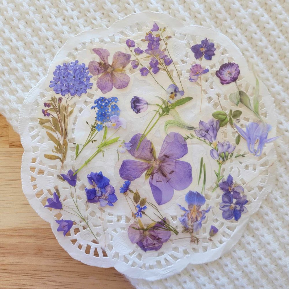Blooms Stickers - 20 pieces - Rachel The Turtle Journal - Lavender Bouquet - -