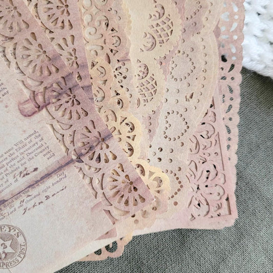 Floral Lace Paper Pack (20 pack) - Rachel The Turtle Journal - Driftwood (20 pack) - -