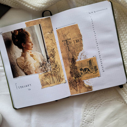Journaling Kit: Storybook Coffee Aged - Rachel The Turtle Journal - 1 Kit (60 pieces) - -