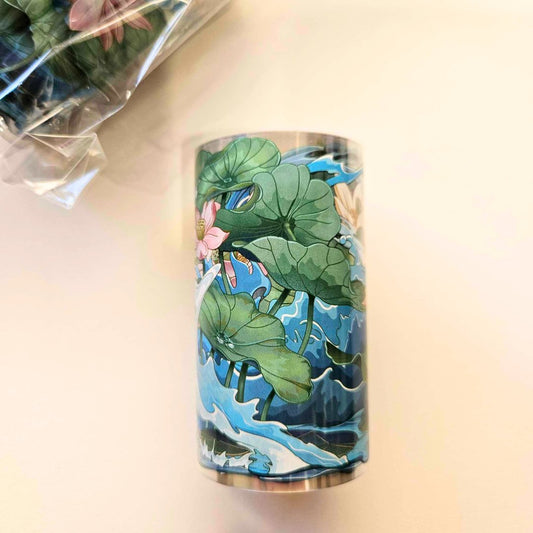 Lily Pad PET Sticker Washi Tape Roll - Rachel The Turtle Journal - - -