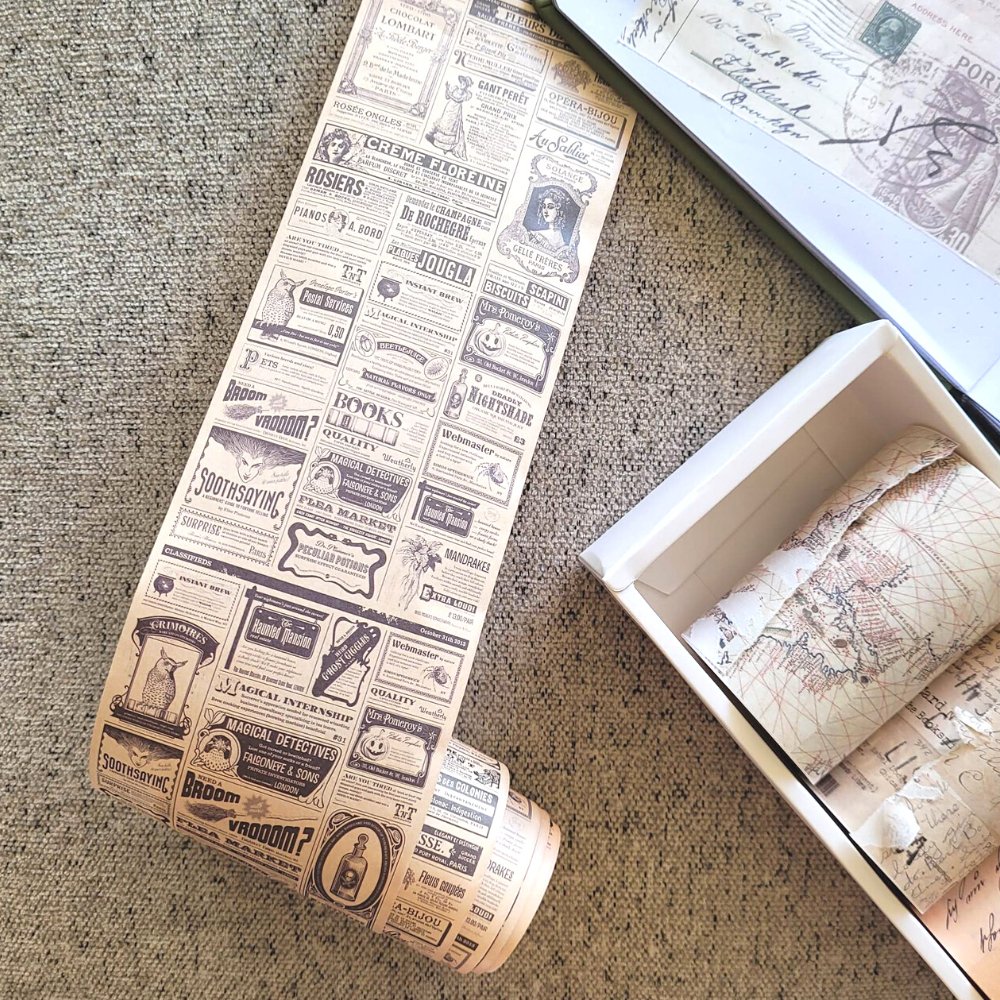 "Nostalgia" Washi Tape Collection (4 pack) - Rachel The Turtle Journal - 1 Set (4 rolls) - -