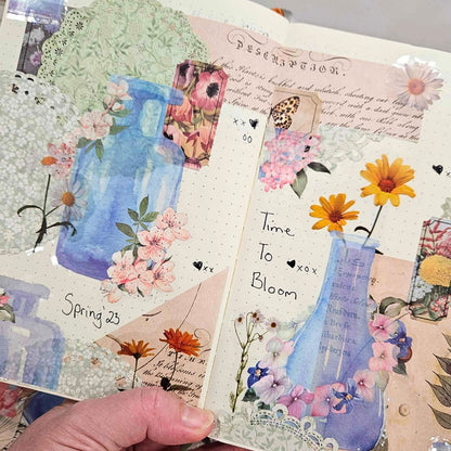 Pastel Watercolour Bottle Sticker Set - 18 pieces - Rachel The Turtle Journal - Champagne - -