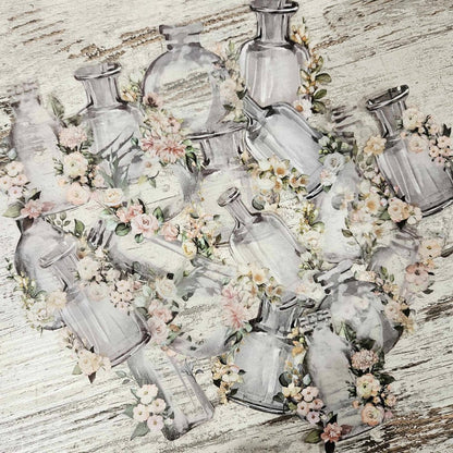 Pastel Watercolour Bottle Sticker Set - 18 pieces - Rachel The Turtle Journal - Champagne - -